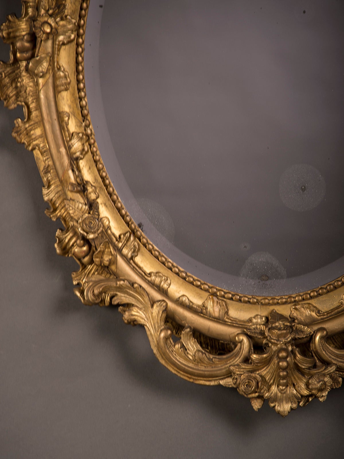 Belle Époque Gilded Oval Mirror from Belle Epoque Period France circa 1890 (32