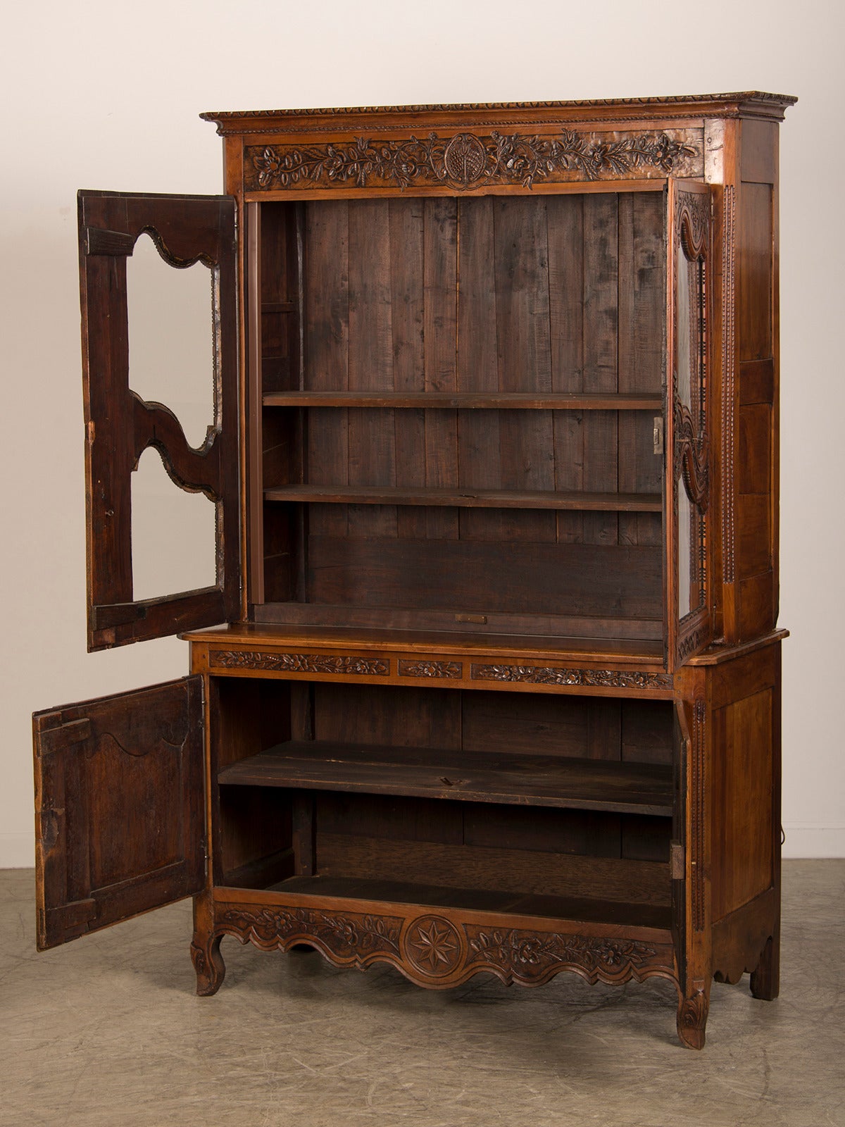 Louis XV Period Cherrywood Buffet a? Deux Corps, France circa 1760 8