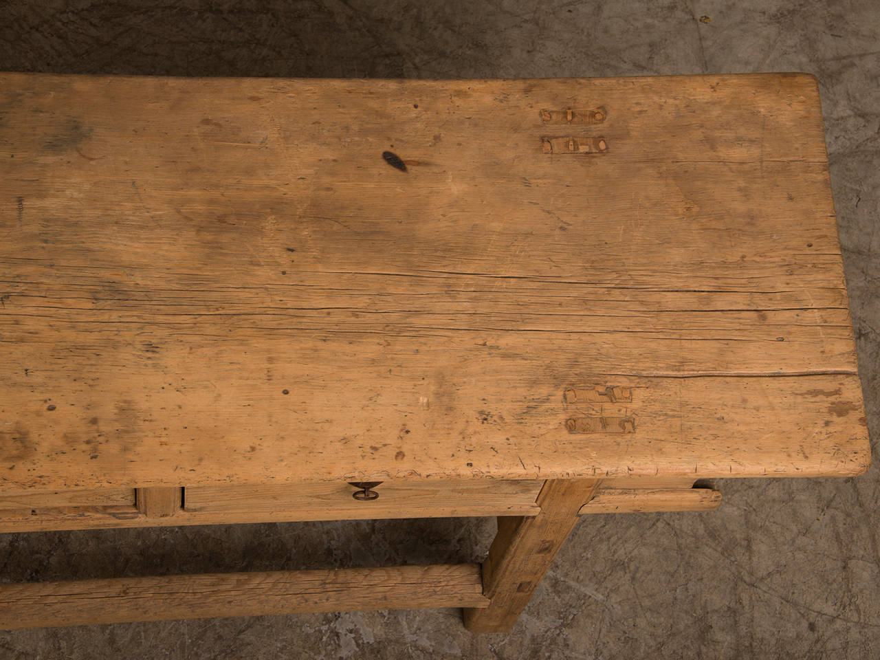 Late 19th Century Striking Bleached Elm Serving Table, Kuang Hsu Period China circa 1875