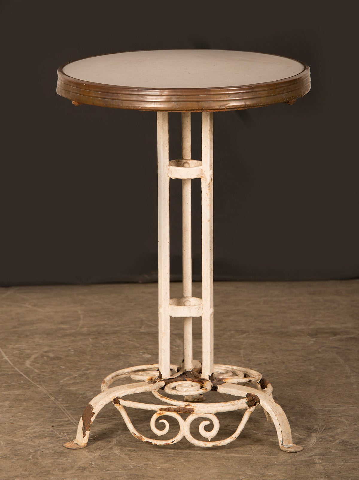 German Painted Iron Cafe Table, Munich circa 1910 For Sale