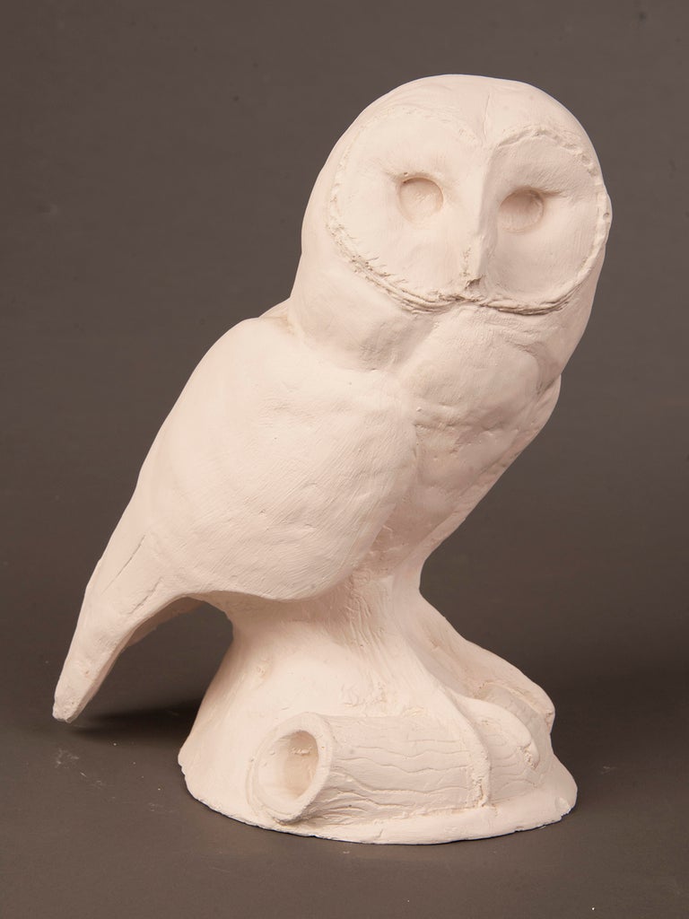 Receive our new selections direct from 1stdibs by email each week. Please click “Follow Dealer” button below and see them first!

A plaster sculpture maquette of a standing owl on a branch from a private French collection, circa 1960. Please