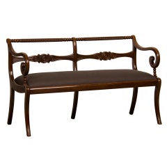 A superb William IV period mahogany settee from England c.1835