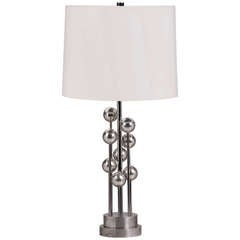 Chrome Table Lamp with Spheres, Italy Circa 1970
