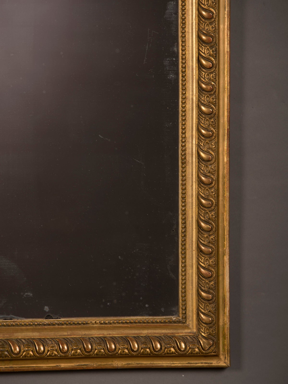 Late 19th Century Louis Philippe Gold Leaf Framed Mirror, France circa 1875 (38