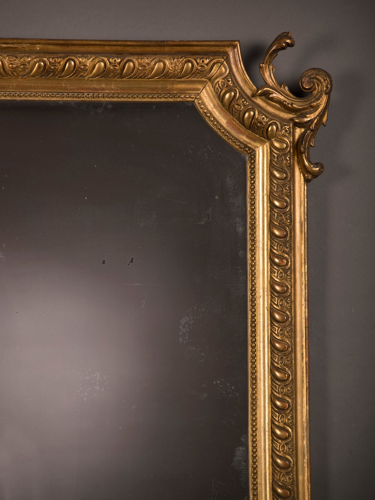 Louis Philippe Gold Leaf Framed Mirror, France circa 1875 (38