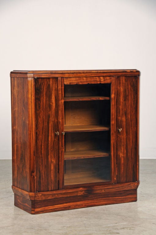 Receive our new selections direct from 1stdibs by email each week. Please click Follow Dealer below and see them first!

Please notice the streamlined shape of this handsome vintage French Art Deco cabinet circa 1935. All of the surfaces are