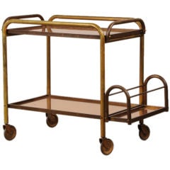 Vintage Art Deco period drinks trolley from England c. 1935