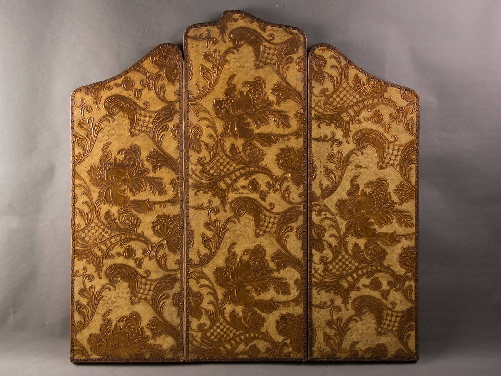 An Art Nouveau period embossed and gilded panel from France c.1895