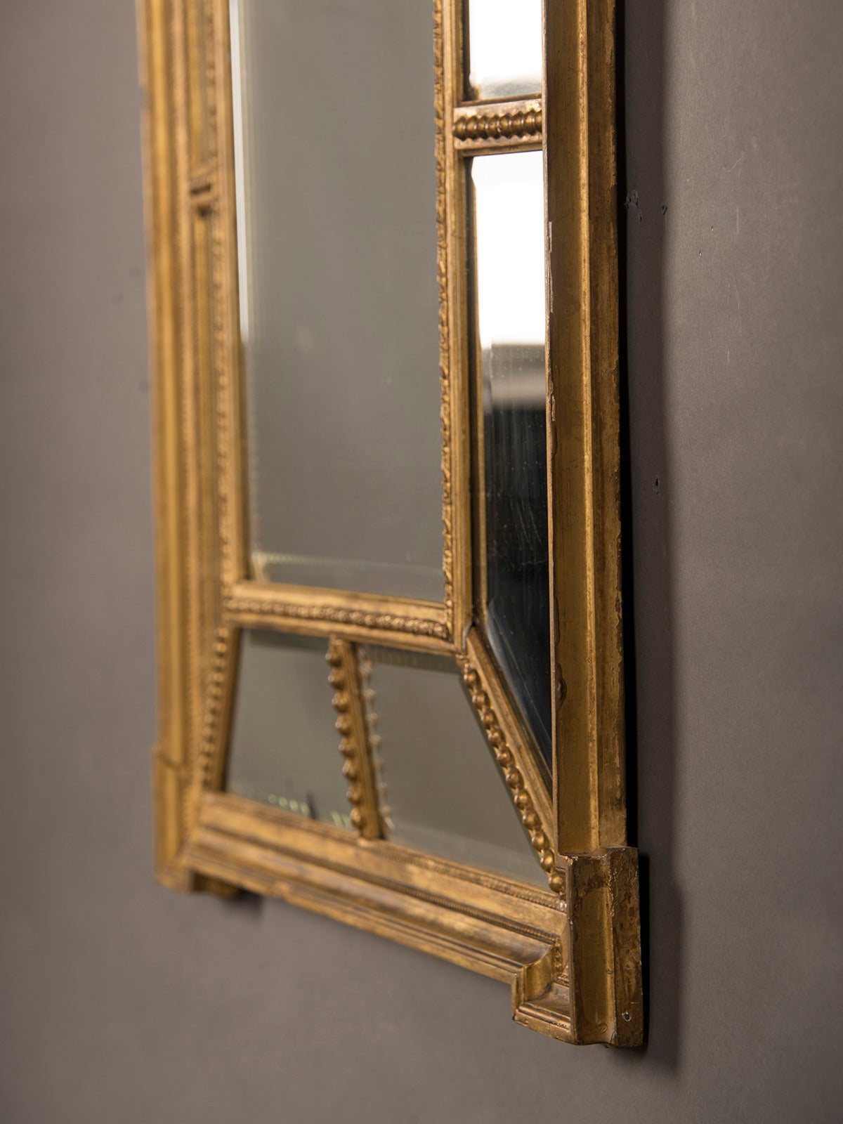 Adam Style Gold Leaf Frame Mirror, England circa 1895 (28 1/2