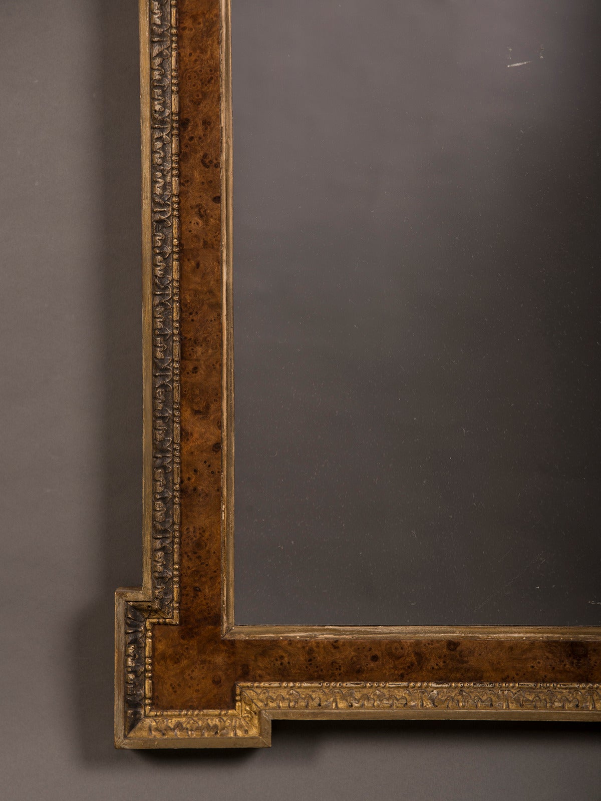 English William Kent Burl Elm and Gilded Mirror, England circa 1875 (43