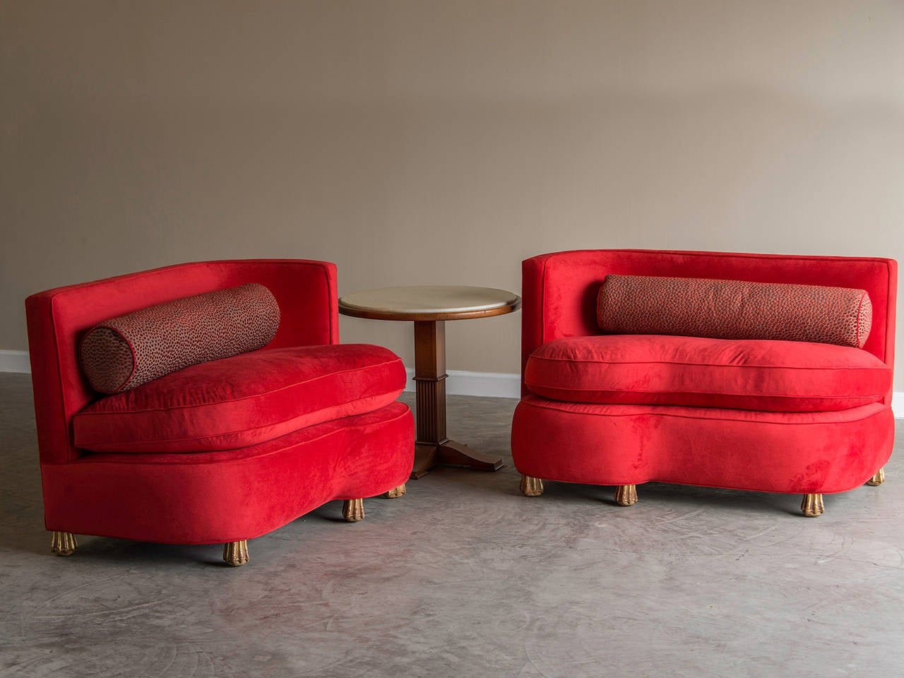 Pair of Art Deco Period Sofas, Original Gilded Feet, France, circa 1930 1