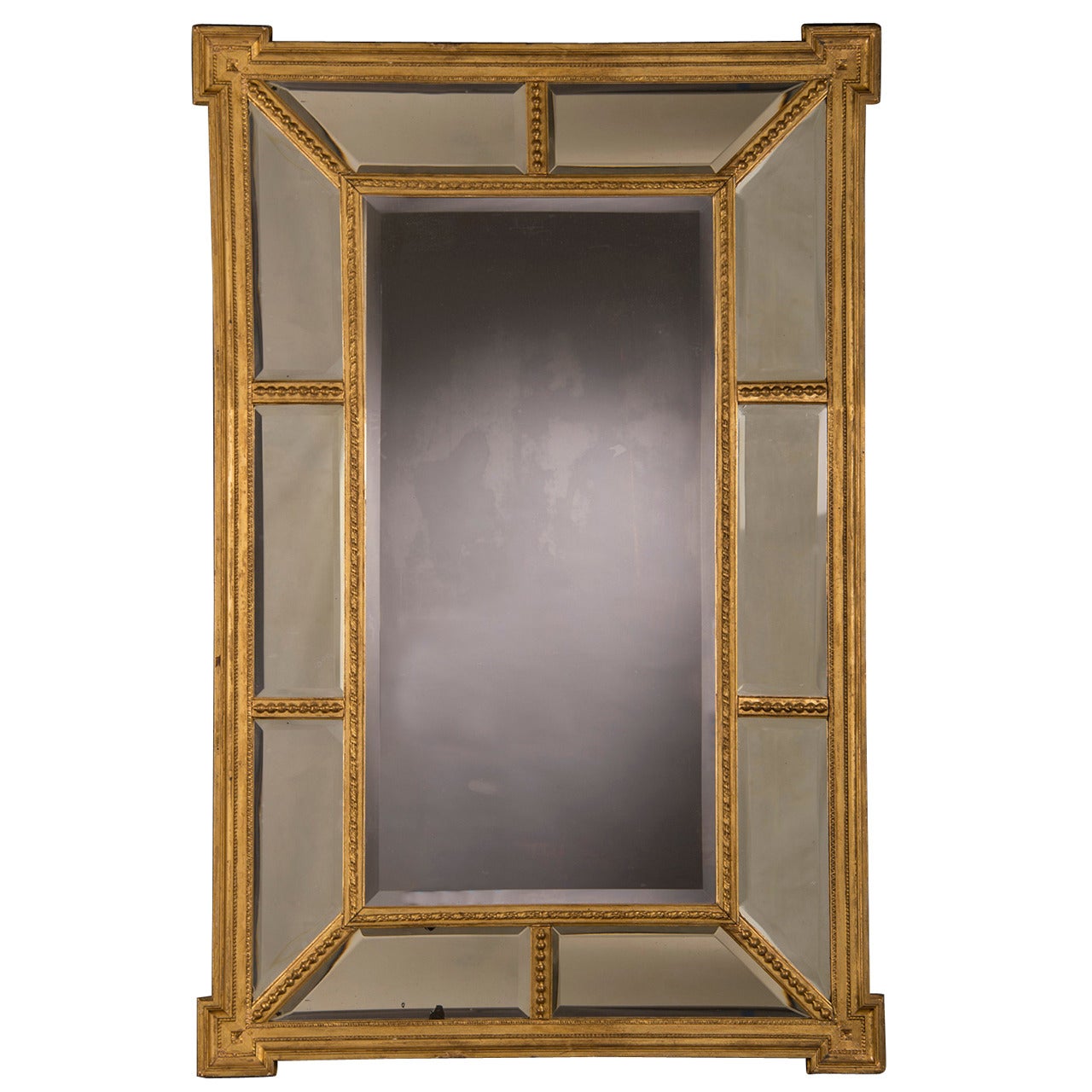Adam Style Gold Leaf Frame Mirror, England circa 1895 (28 1/2"w x 43 1/4"h) For Sale