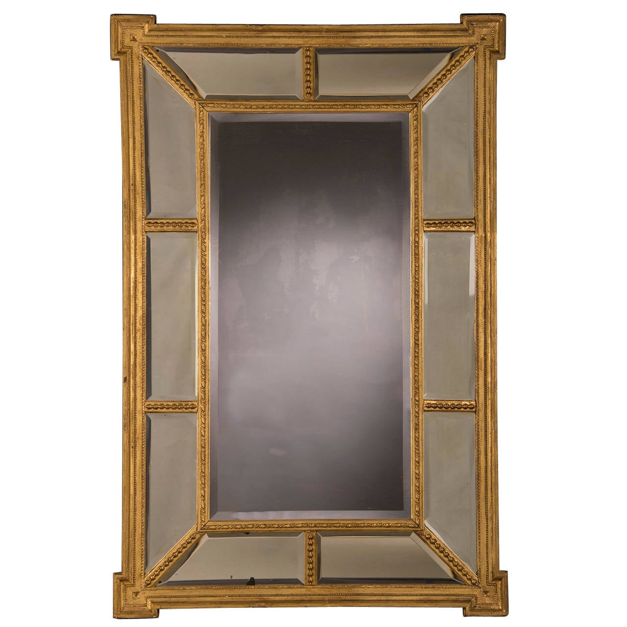 Adam Style Gold Leaf Frame Mirror, England circa 1895 (28 1/2"w x 43 1/