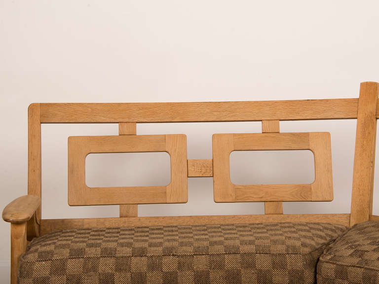 Guillerme et Chambron, Angled Banquette, Edition Votre Maison, France c.1960. Robert Guillerme and Jacques Chambron were home furnishings designers that created striking angular pieces in limited edition models. This banquette features the Model No.