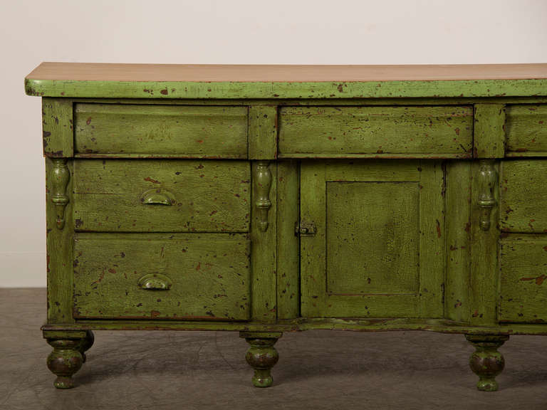 Painted Dresser Base, Sycamore Top, West Sussex, England c. 1875 1