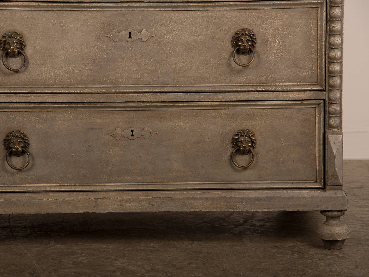 Antique English Tall Painted Three-Drawer Chest, circa 1850 1