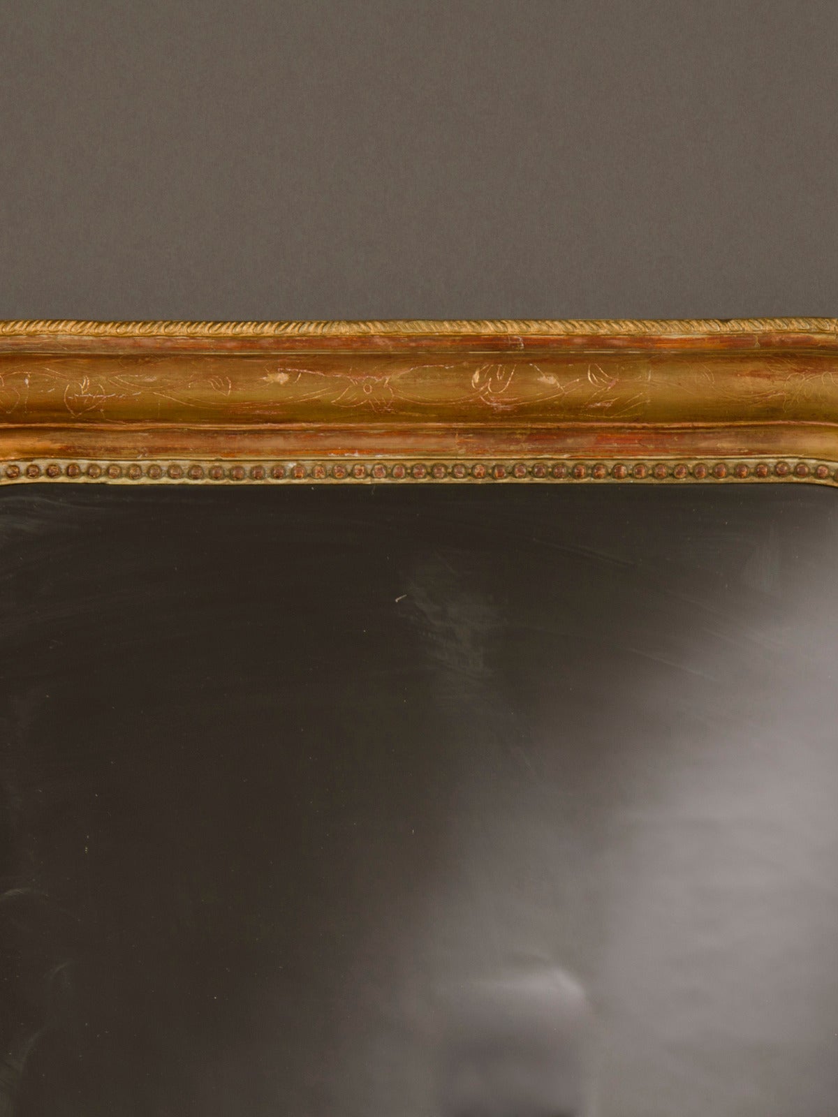 French Louis Philippe Gold Leaf Frame Mirror, France circa 1890 (36