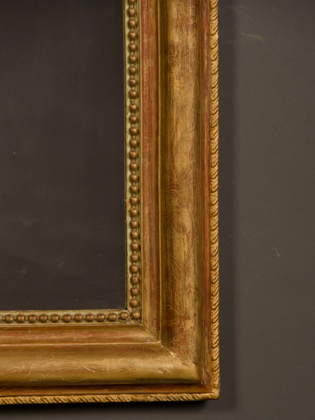 Louis Philippe Gold Leaf Frame Mirror, France circa 1890 (36