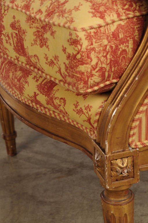 Louis XVI Style Bergere from France circa 1890 2