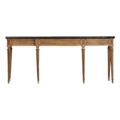 Louis XVI style walnut console table from France c. 1920