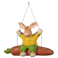 Vintage Charming Peter Rabbit of Painted Papier Mache from England ca.1940