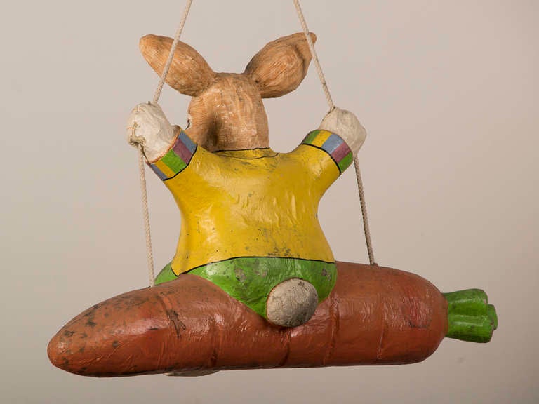 Charming Peter Rabbit of Painted Papier Mache from England ca.1940 at