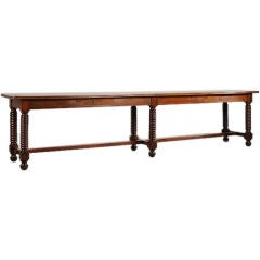 Walnut draper's table from Bordeaux, France