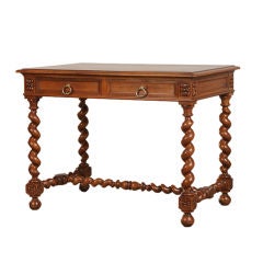 Henri II style walnut side table from France c. 1880