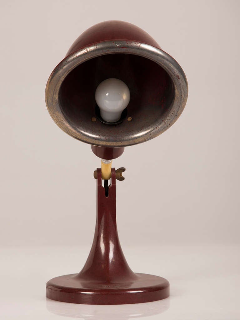 Mid-20th Century Vintage German Bakelite Table Lamp Having The Original Maker's Label, circa 1930