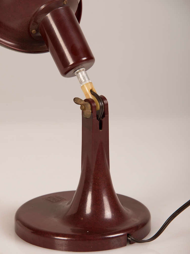 Vintage German Bakelite Table Lamp Having The Original Maker's Label, circa 1930 2