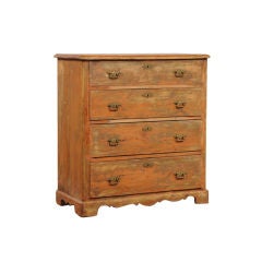 Antique Painted pine chest of drawers from France c. 1880