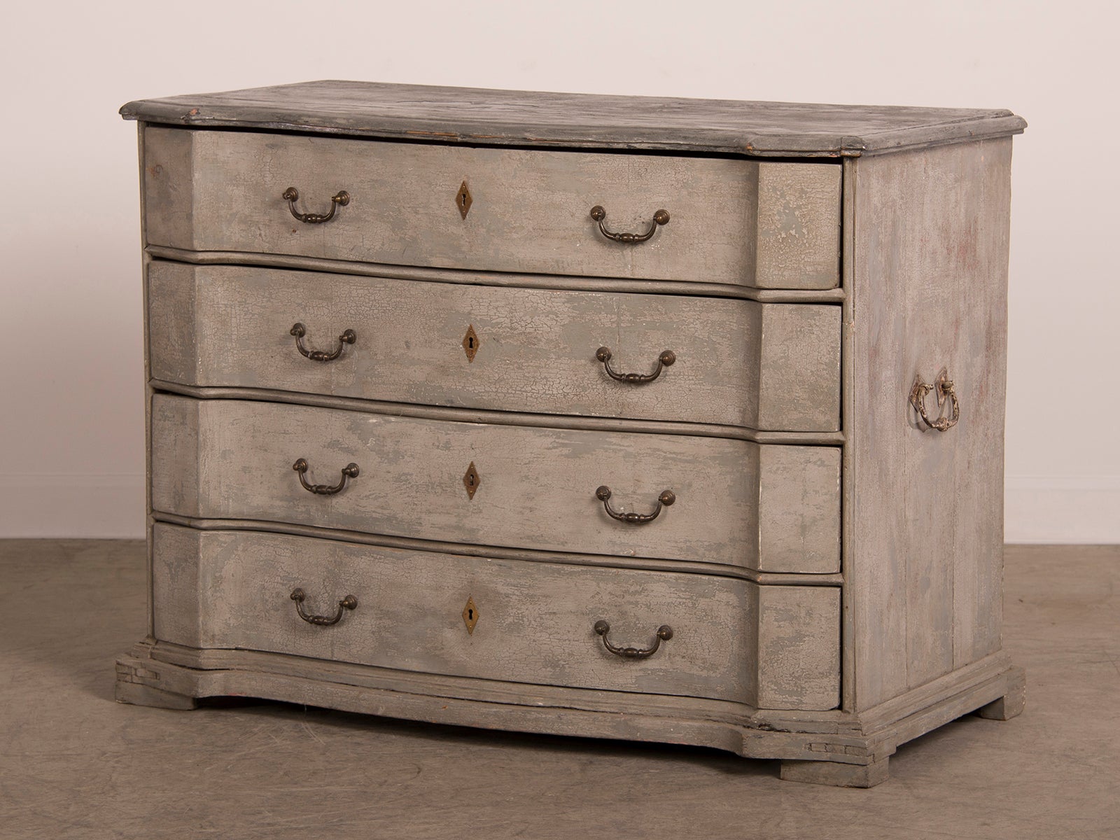 Antique Swedish Baroque Painted Chest of Drawers, circa 1760