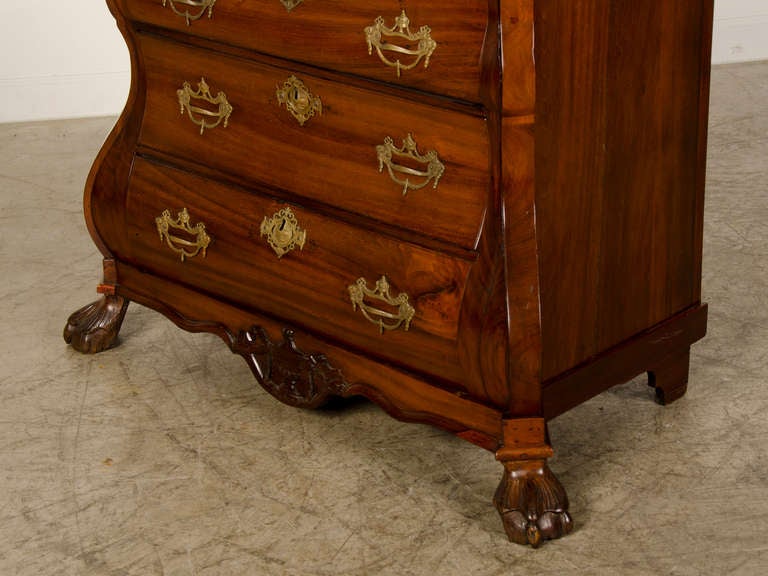 Receive our new selections direct from 1stdibs by email each week. Please click Follow Dealer below and see them first!

A classic Dutch Baroque style bombe front mahogany chest circa 1850. Please notice the shaped top having a serpentine front