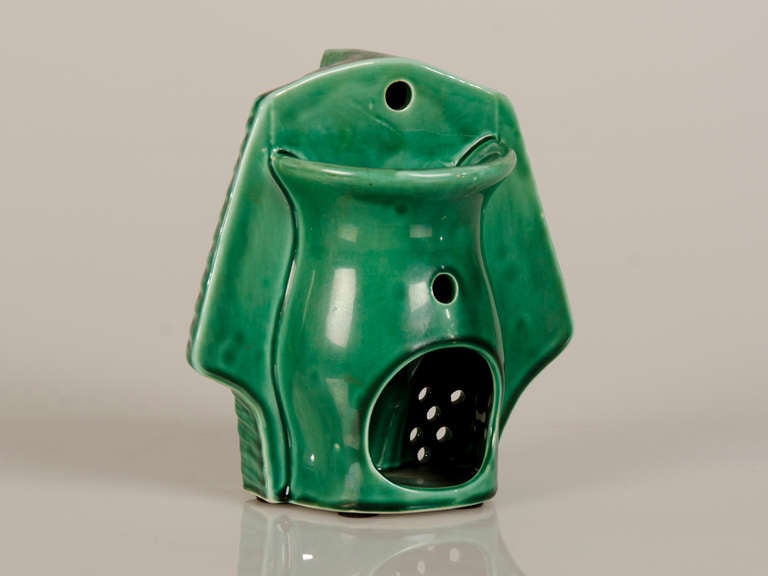 19th Century Porcelain pastille incense burner of the head of a Pharaoh from France c.1880