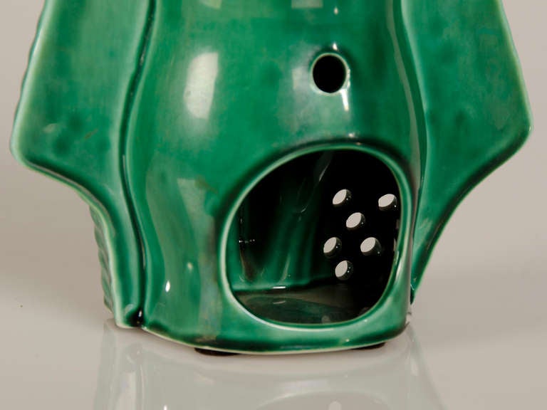 Porcelain pastille incense burner of the head of a Pharaoh from France c.1880 1