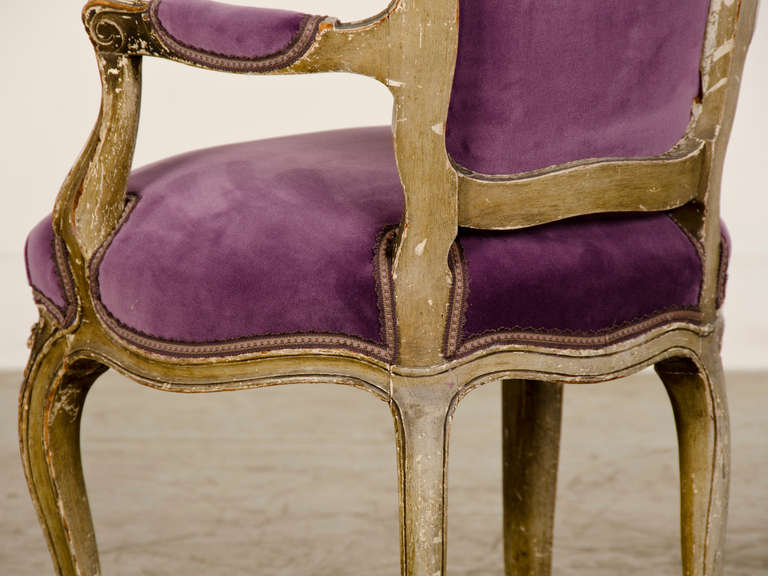 Louis XV Style Child's Fauteuil (Armchair), France c.1865, Original Paint 1