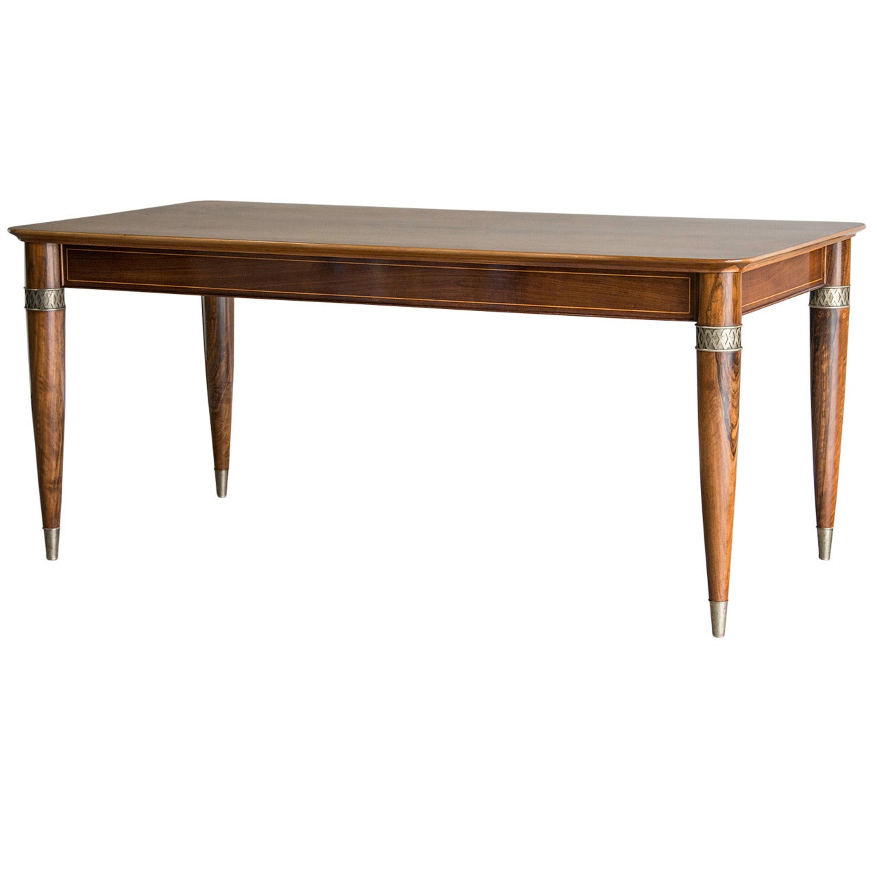 Art Moderne Burl Walnut Table, Italy, circa 1940