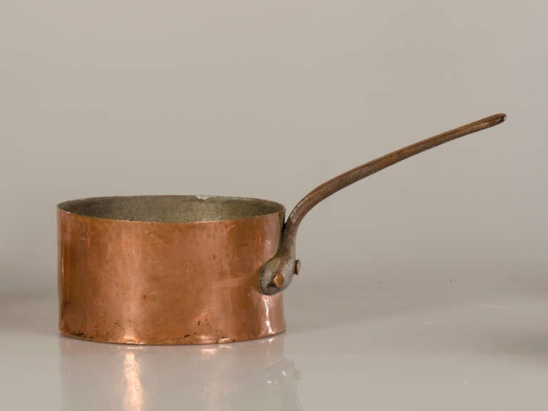 Louis Philippe Six Copper Sauce Pans in Nested Size, Lous Philippe France ca.1830