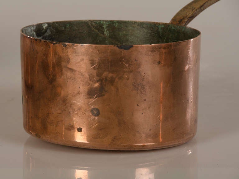 Six Copper Sauce Pans in Nested Size, Lous Philippe France ca.1830 In Excellent Condition In Houston, TX