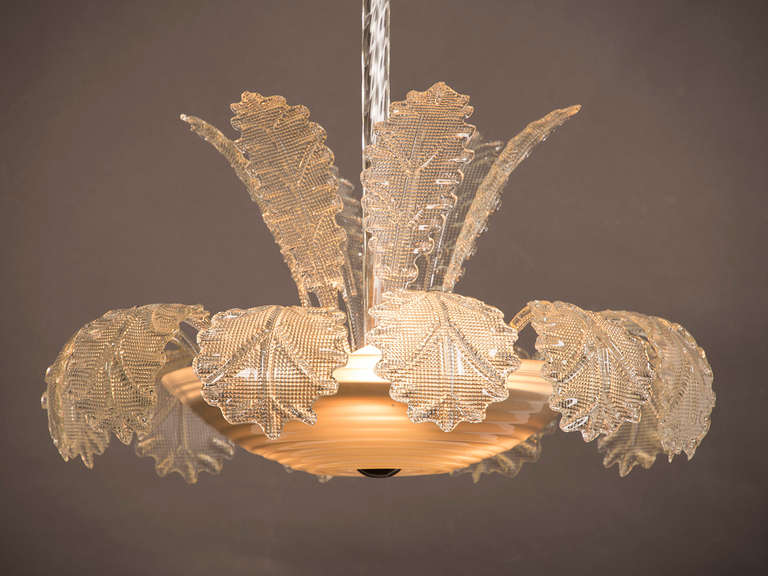 Araña veneciana de cristal de Murano de Venecia, Italia, hacia 1940 Italiano