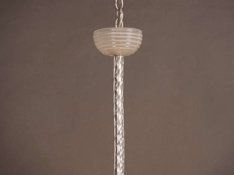 Araña veneciana de cristal de Murano de Venecia, Italia, hacia 1940 en Excelente Estado en Houston, TX