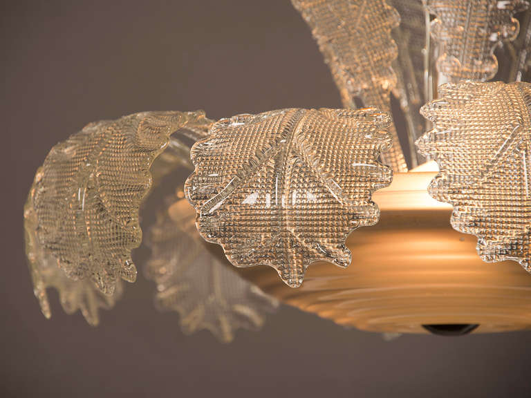 Araña veneciana de cristal de Murano de Venecia, Italia, hacia 1940 mediados del siglo XX