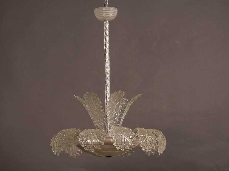 Araña veneciana de cristal de Murano de Venecia, Italia, hacia 1940 2