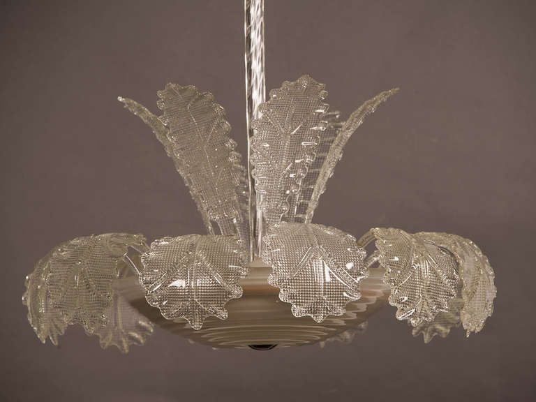 Araña veneciana de cristal de Murano de Venecia, Italia, hacia 1940 3