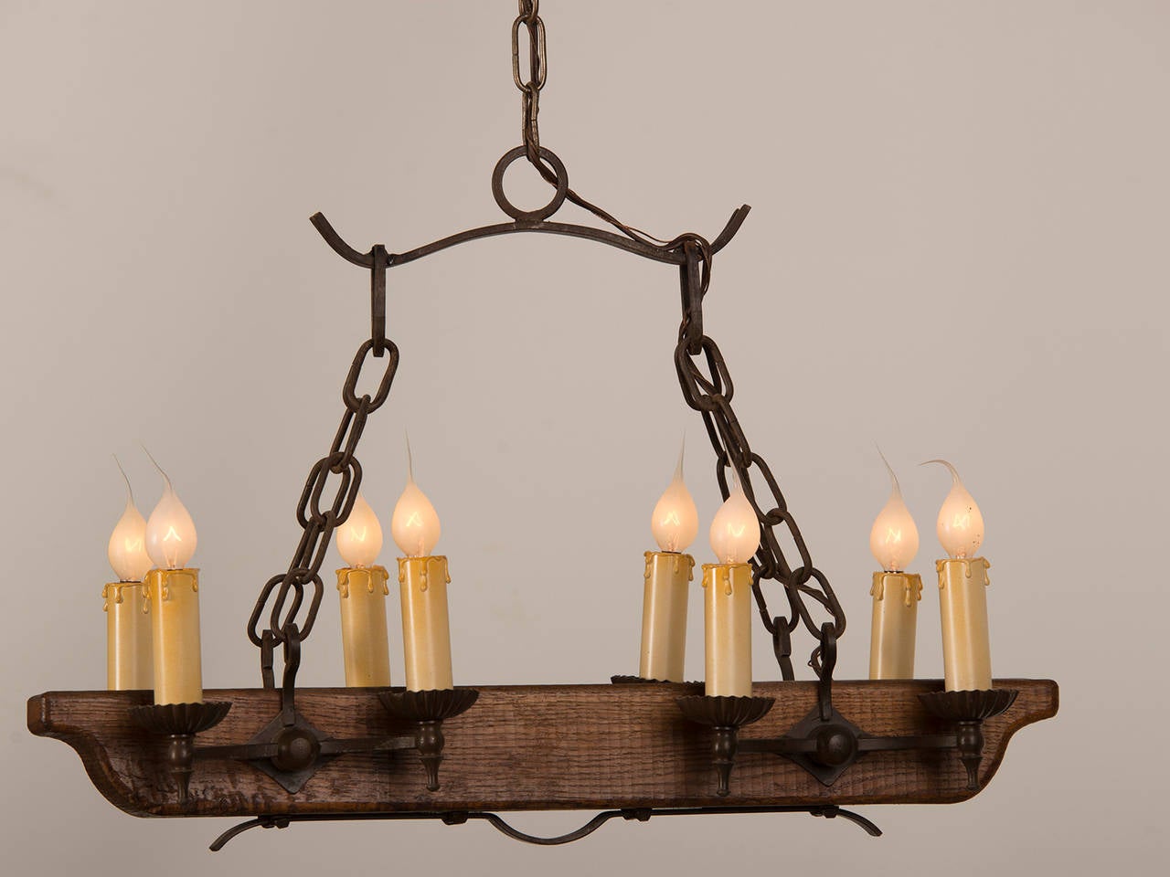 wooden beam chandelier