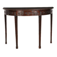 George III Style Carved Mahogany Console Table, England c. 1875