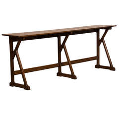 Fruitwood Server Table Originally from a Convent in the North of France circa 1870