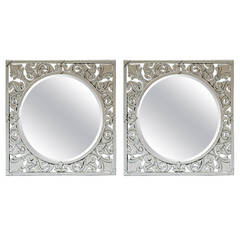 Pair of Square Venetian Mirrors, Italy