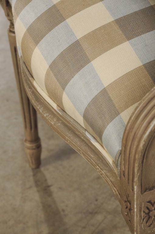 A set of oval back Louis XVI style dining chairs from France In Excellent Condition In Houston, TX