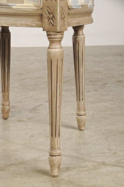 Contemporary A set of oval back Louis XVI style dining chairs from France